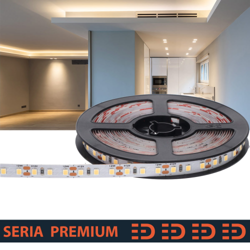 Taśma LED biała neutralna 4000K, Premium CRI90, 12V 120xSMD2835/m