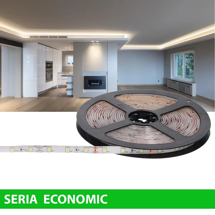 Taśma LED biała neutralna 4000K hermetyczna, Economic 12V 5,2W 60LED/m, krążek 5m