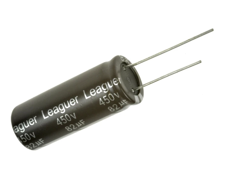 Kondensator elektrolityczny 82uF 400V 16x40mm; Leaguer