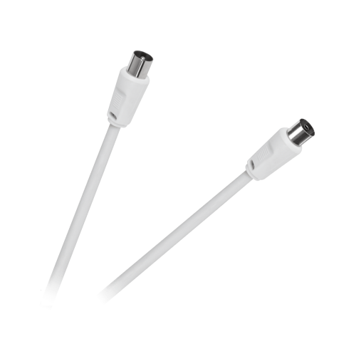 Kabel TV wtyk - gniazdo, 1,5m biały