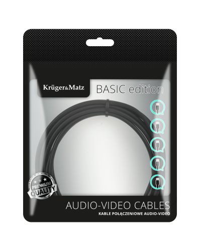Kabel AUX JACK 3,5mm długość 3,0m; Kruger&Matz Basic