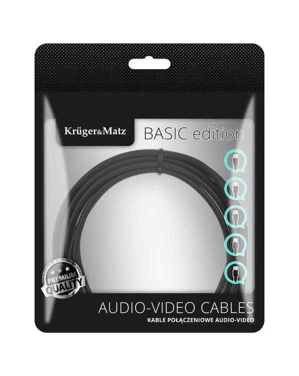 Kabel AUX JACK 3,5mm długość 3,0m; Kruger&Matz Basic