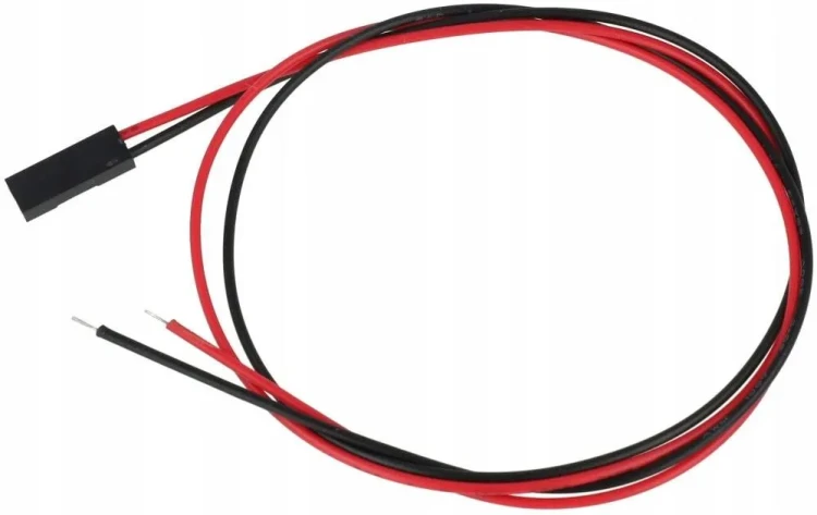 Kabel wtyk żeński 2-Pin Raster 2,54mm Goldpin, dł. 40cm
