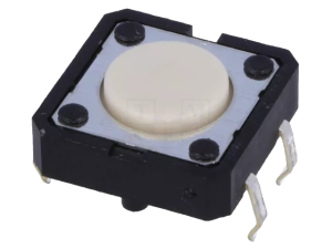 RES1212 B3F-4000; Mikroprzycisk 12x12mm 4 piny, przycisk 0,8mm 1,27N; OMRON