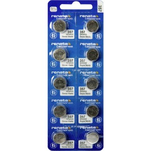 Bateria srebrowa 357, SR303, SR44W; Renata