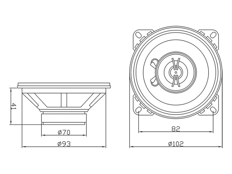 Głośniki samochodowe 10cm 65W 2-way; Blow R-100