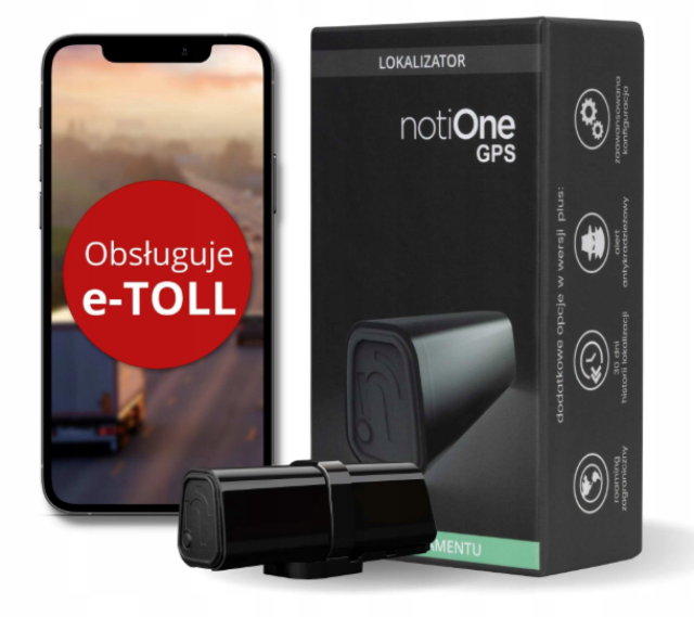 Lokalizator GPS PLUS z Alertem Antykradzieżowym; notiOne