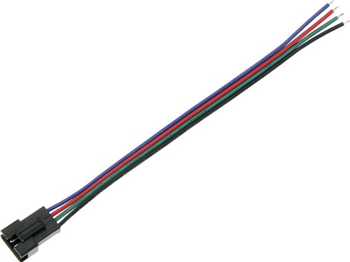 Konektor do taśm LED, złącze gniazdo RGB z przewodem 4x0,35mm
