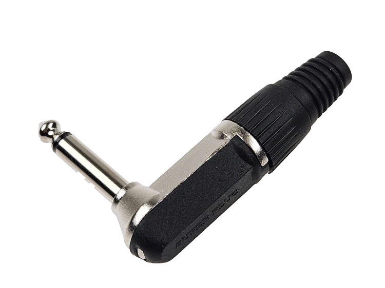Wtyk Jack 6,3mm mono, metal, kątowy JW645; Talvico