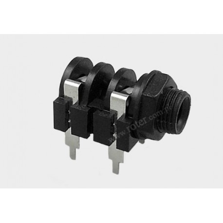 Gniazdo Jack 6,3mm mono podłużne, montażowe