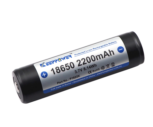 Akumulator 18650 Li-Ion ICR18650-220PCM 3,7V 2200mAh 10A; KeepPower
