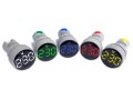 Woltomierz panelowy LED fi28mm 12-500VAC zielony