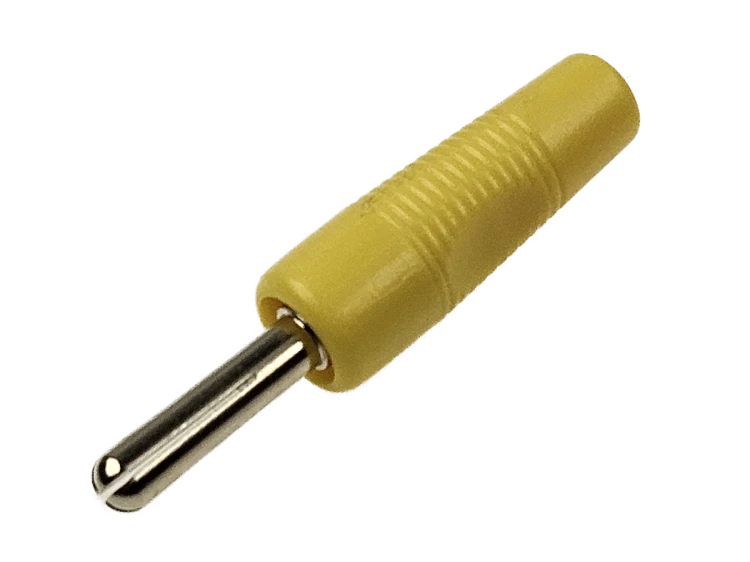 Wtyk bananowy 4mm; BS425; żółty