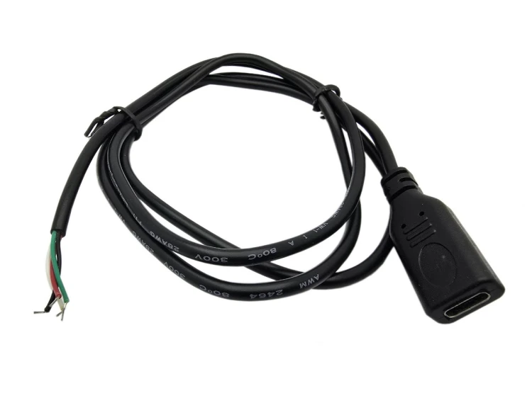 Gniazdo USB typ C 4 pin z przewodem 100cm.