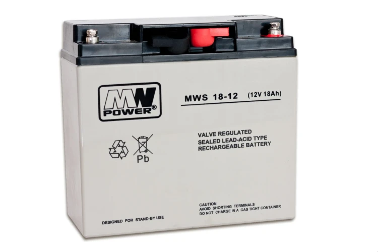 Akumulator żelowy 12V 18Ah; MW POWER MWS 18-12