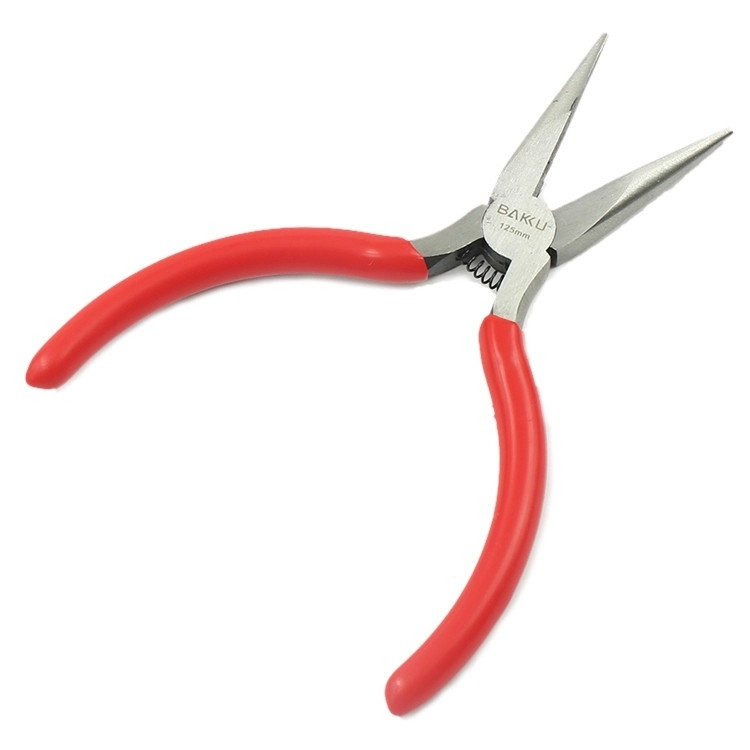 Szczypce wydłużone proste 125mm; BK-071