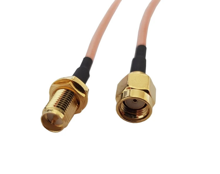 Adapter RP-SMA męskie - RP-SMA męskie, przewód 15cm