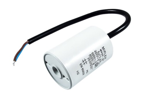 Kondensator rozruchowy 8uF 450VAC, przewody; MIFLEX MKSP-5P
