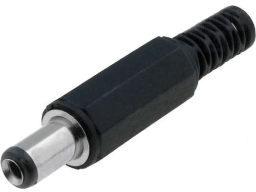 Wtyk DC 2,5x5,5 9mm z odgiętką
