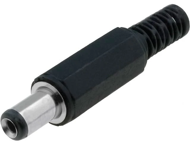Wtyk DC 2,5x5,5 9mm z odgiętką