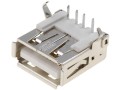 Gniazdo USB A, kątowe, montaż THT