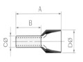 Końcówka rurkowa, tulejkowa izolowana 6,0mm2