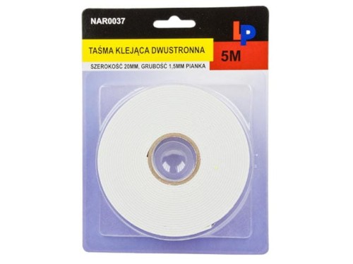 Taśma klejąca dwustronna 5m/20mm/1,5mm