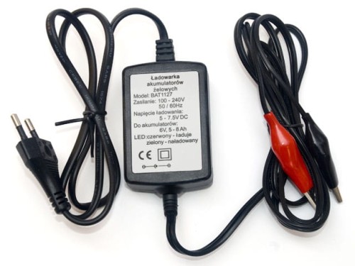 Ładowarka akumulatorów żelowych 6V, prąd max. 1200mA