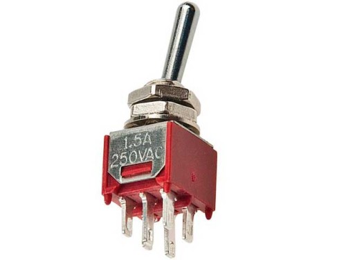 Przełącznik dźwigniowy TS5-B1-T1 ON-ON, DPDT