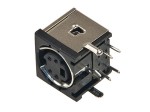 Gniazdo mini DIN4, lutowane w druk