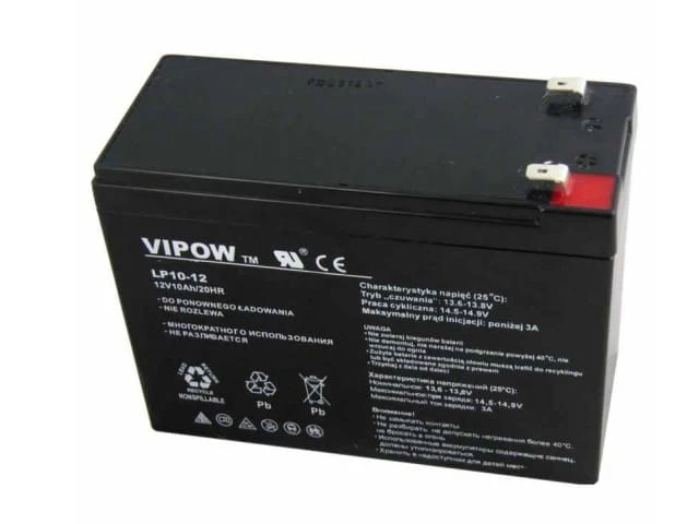 Akumulator żelowy 12V 10Ah Vipow LP10-12