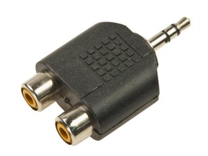 Przejściówka wtyk Jack 3,5mm stereo na 2 x gniazda RCA