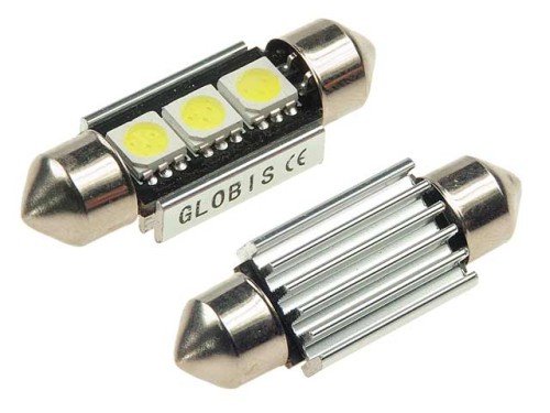 Żarówka samochodowa LED rurkowa 3x5050 SMD 11x36mm biała, CANBUS