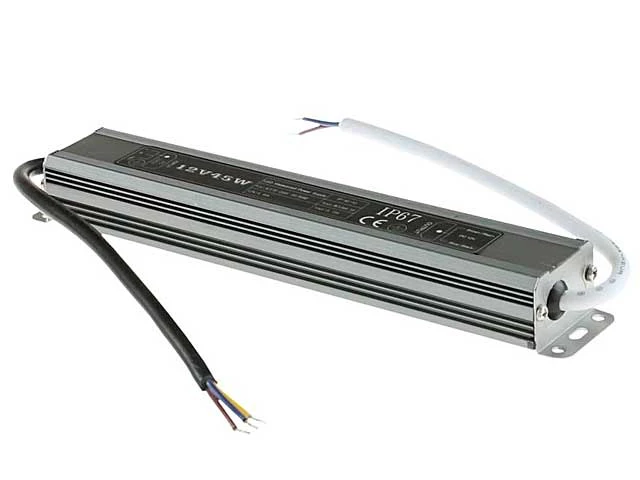 Zasilacz LED 12V 45W wodoodporny IP67, obudowa aluminiowa; MasterLed