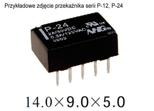 Przekaźnik 12VDC 1A P-12 NHG; odp. TQ2-12V