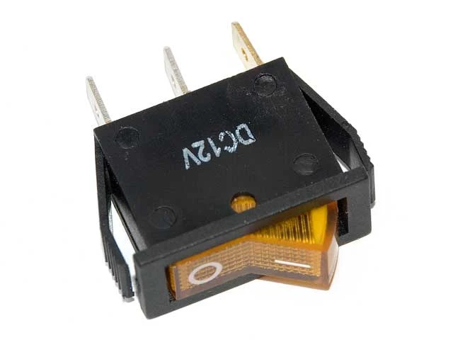 Przełącznik klawiszowy MK111 podświetlany 12V żółty