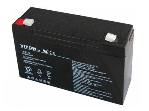 Akumulator żelowy 6V 12Ah Vipow LP12-6