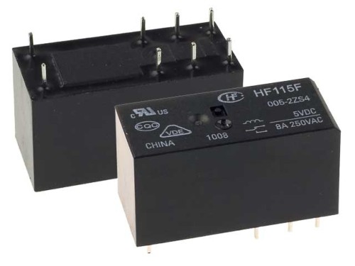 Przekaźnik 5VDC 2x8A Hongfa HF115F-005-2ZS4; odp. RM84P, 40.52, G2RL-2