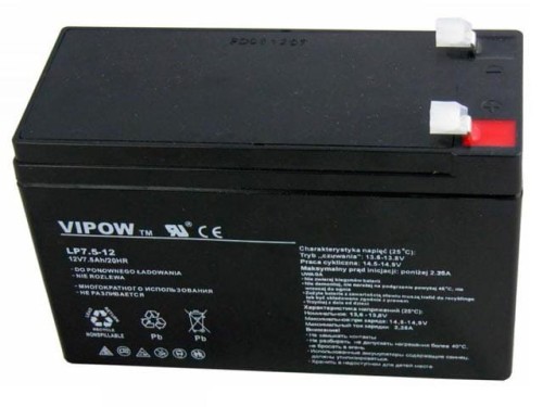 Akumulator żelowy 12V 7,5Ah Vipow LP7.5-12