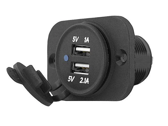 ładowarka, dwa gniazda USB, 5V 1A+2,1A do zabudowy