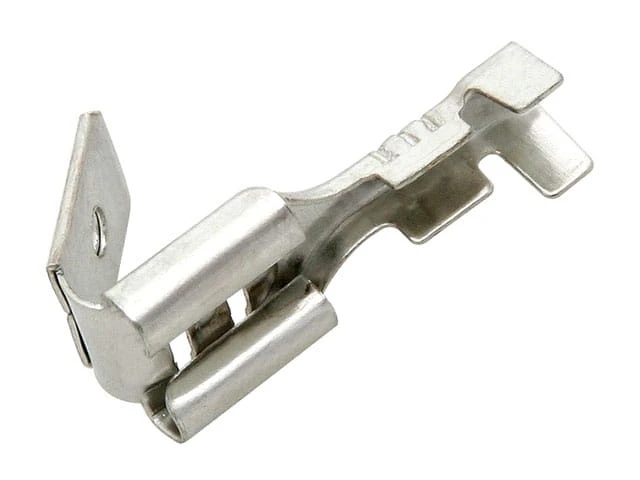 Konektor żeński+męski nieizolowany 6,3mm, ocynk