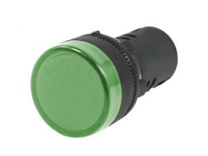 Kontrolka LED 230V 28mm zielona