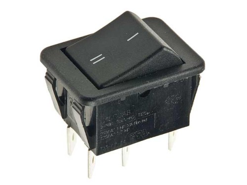 Przełącznik klawiszowy RS202 ON-ON, czarny; Arcolectric