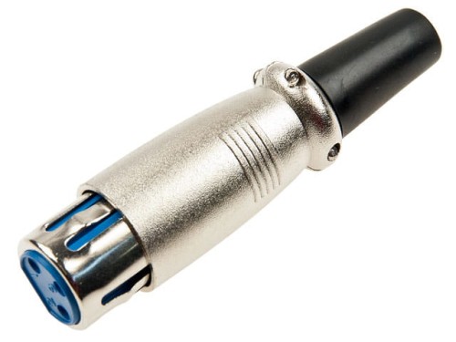 Wtyk mikrofonowy żeński XLR, metal