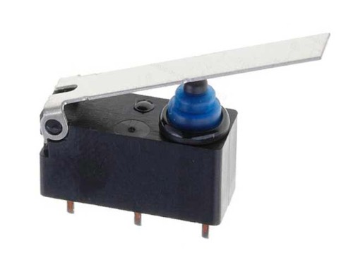 Wyłącznik krańcowy miniaturowy hermetyczny, dźwignia 20mm prosta 2A; D2HW-A221D