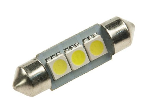 Żarówka samochodowa LED rurkowa 3x5050 SMD 11x36mm biała 