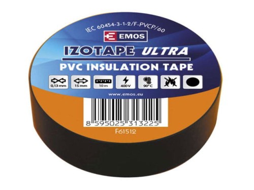 Taśma izolacyjna PVC 15mm / 10m czarna; Emos