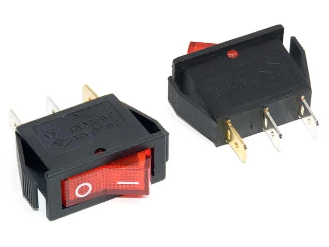 Przełącznik klawiszowy MK111 podświetlany 12V czerwon