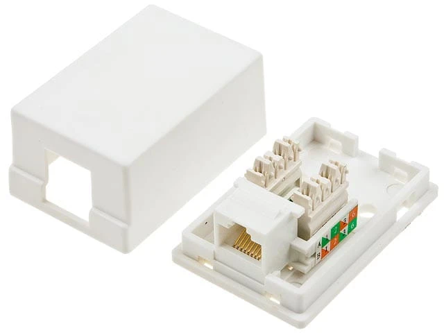 Gniazdo RJ45 pojedyncze, natynkowe, krone