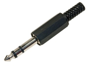 Wtyk Jack 6,3mm stereo, plastik